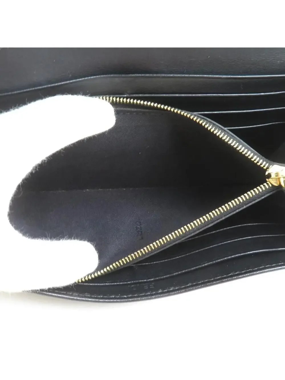 Auth Fendi F Is Long Wallet Black #280390F25B